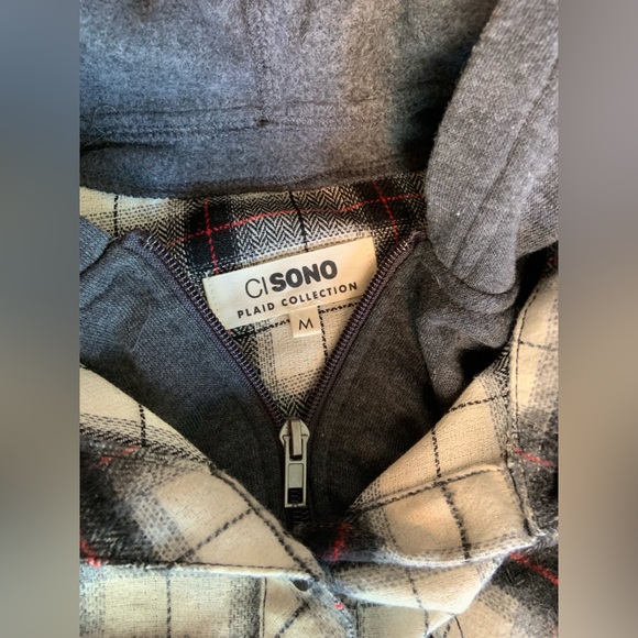 New Hooded Plaid Shirt - Picture 6 of 7